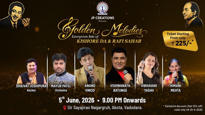 GOLDEN MELODIES - Evergreen Hits Of KISHORE DA & RAFI SAHAB | Events in Vadodara | Endless Event