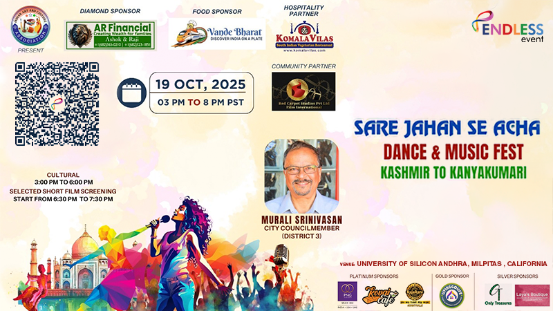 Sare Jahan Se Acha | Dance & Music Fest | Kashmir To Kanyakumari | Events in Milpitas | Endless Event