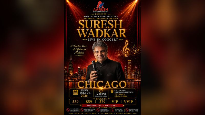 Suresh Wadkar Live In Concert - Chicago 2026 | Events in Palatine | Endless Event