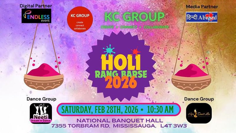 HOLI RANG BARSE 2026 | Events in Mississauga | Endless Event