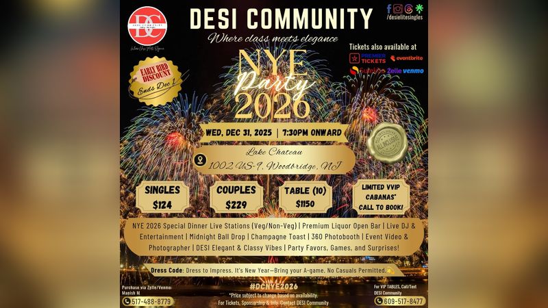 NYE Party 2026 | Events in Woodbridge Township | Endless Event