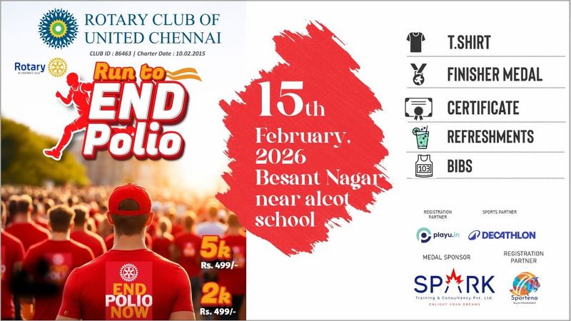 Run To End Polio - Awareness Run 2025 | Events in Chennai | Endless Event