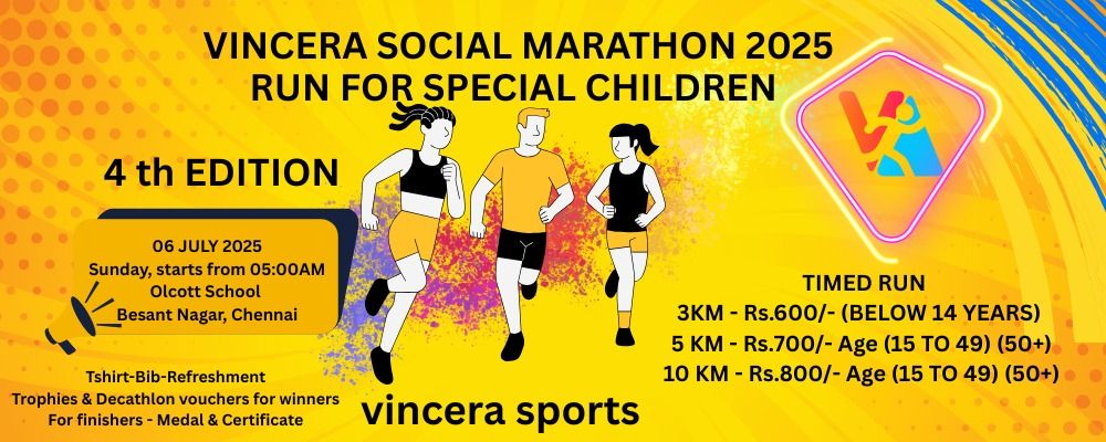 Vincera Social Marathon 2025 (4th Edition) | Events in Chennai | Endless Event