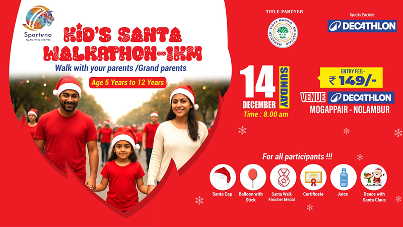 KIDS SANTA WALKATHON WALK WITH YOUR PARENTS GUARDIANS | Events in Chennai | Endless Event