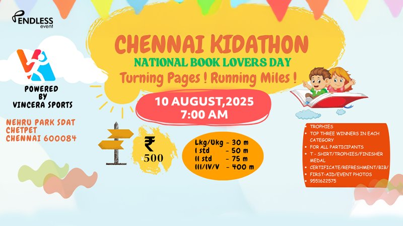 CHENNAI KIDATHON 2025 Turning Pages Running Miles | Events in Chennai | Endless Event
