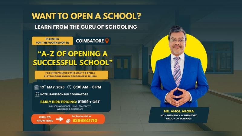 Free Webinar: Avoid 5 Lakh School Opening Mistakes May 8 Coimbatore Workshop May 10 | Events in Coimbatore | Endless Event