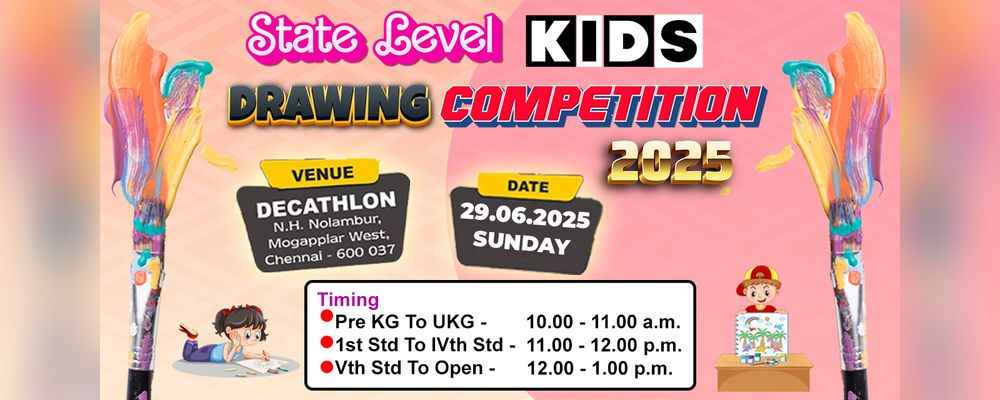 State Level Kids Drawing Competition June 2025 | Events in Chennai | Endless Event