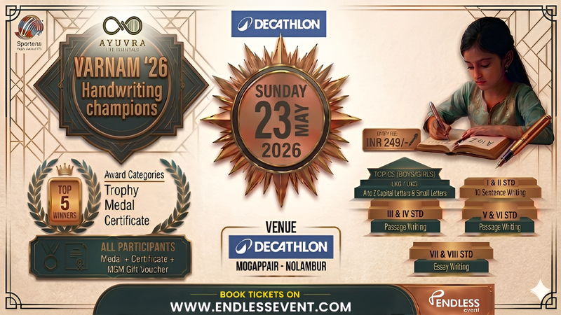 VARNAM 2026 - ART & COLORING & DRAWING | HANDWRITING CHAMPIONS | Events in Chennai | Endless Event