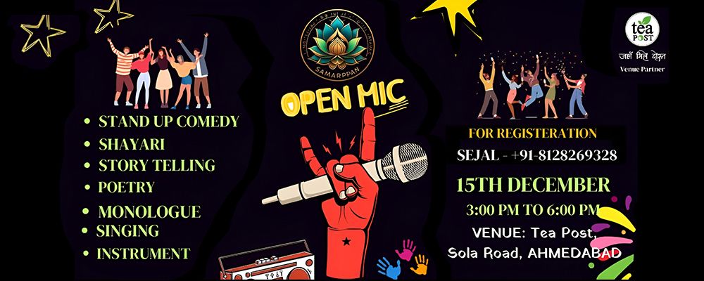 Open Mic In Ahmedabad By Samarpan | Events in Ahmedabad | Endless Event
