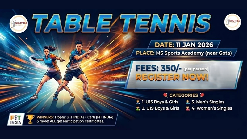 TABLE TENNIS TOURNAMENT 2.0 | Events in Ahmedabad | Endless Event