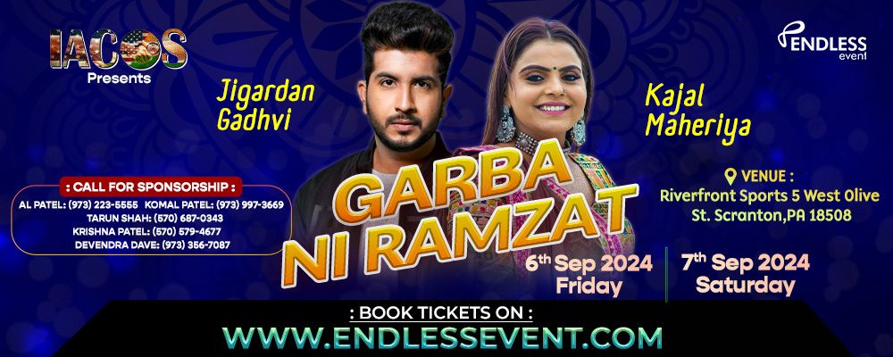 Garba Ni RAMZAT With Jigardan Gadhavi And Kajal Maheriya | Events in Scranton | Endless Event