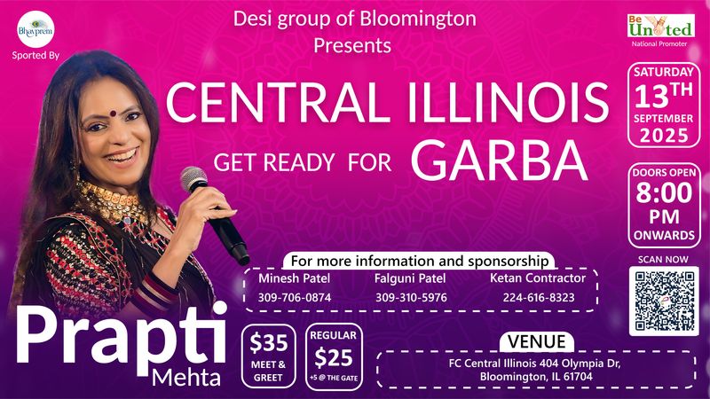 Garba 2025 With Prapti Mehta | Events in Bloomington | Endless Event