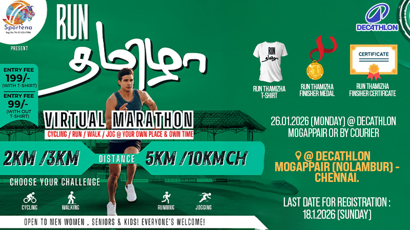 RUN THAMIZHA - VIRTUAL MARATHON | Events in Chennai | Endless Event