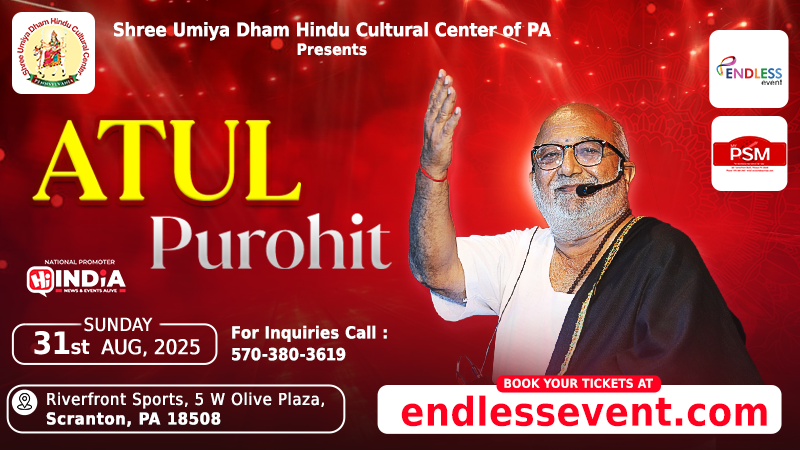Atul Purohit Live In Scranton Pennsylvania | Events in Scranton | Endless Event