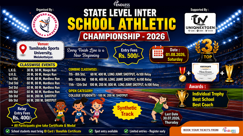 State Level Inter School Athletic Championship Jan 2026