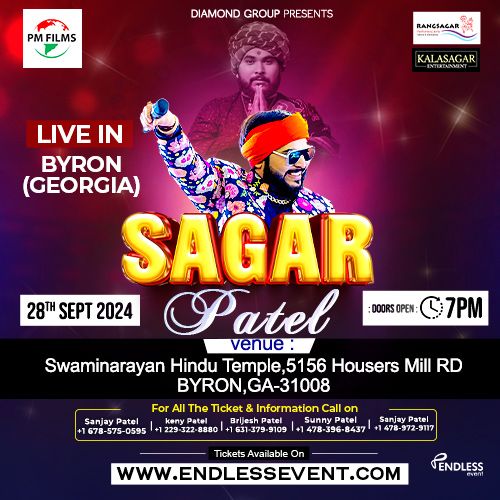 Diamond Group Presents Sagar Patel Live in Byron