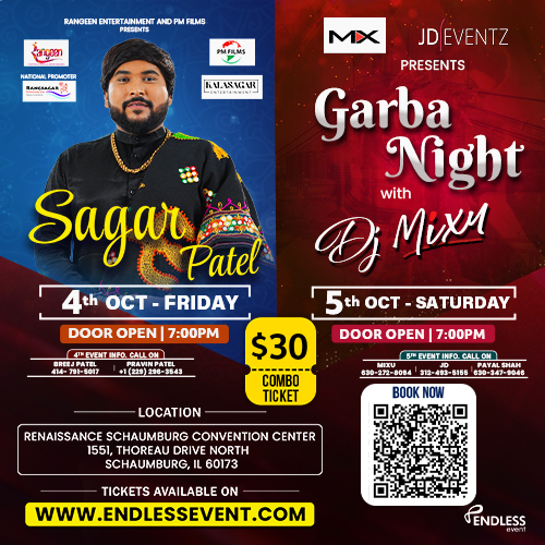 Sagar Patel Live and Garba Night With DJ Mixu